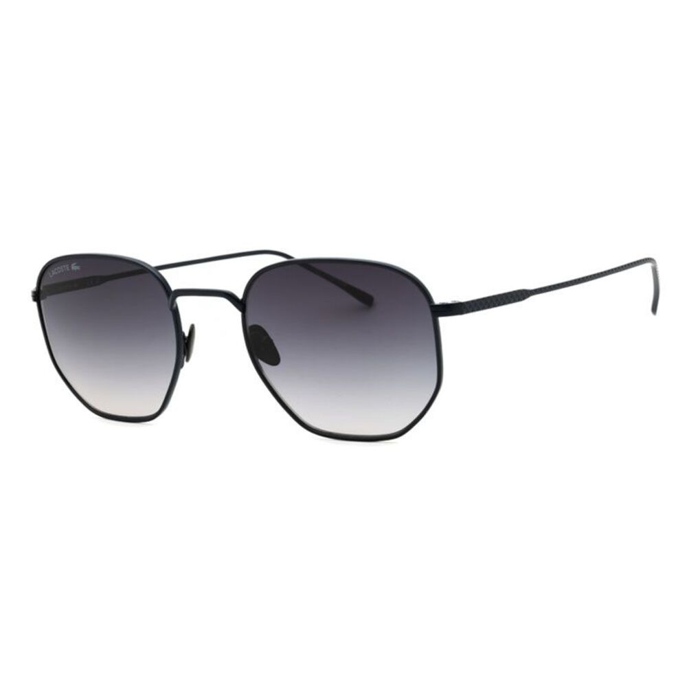 Lacoste Sunglasses Geometric Full Rim, Matte Blue Frame and Smoke Gradient Lens